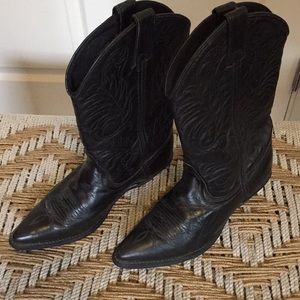 Vintage black Acme cowboy boots